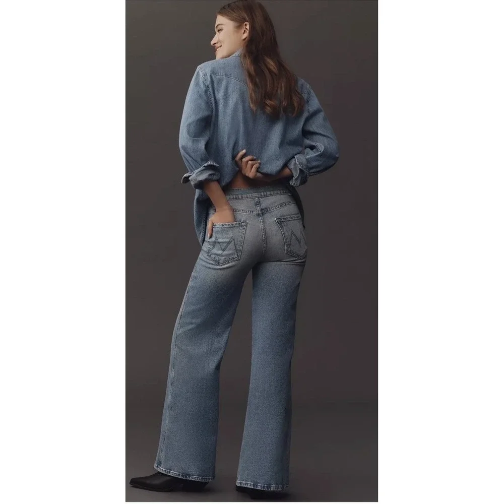 Mother Jeans Women 32 High Rise The Tab Roller Skimp Out Of Town Wide Leg 34x30 - Picture 5 of 16